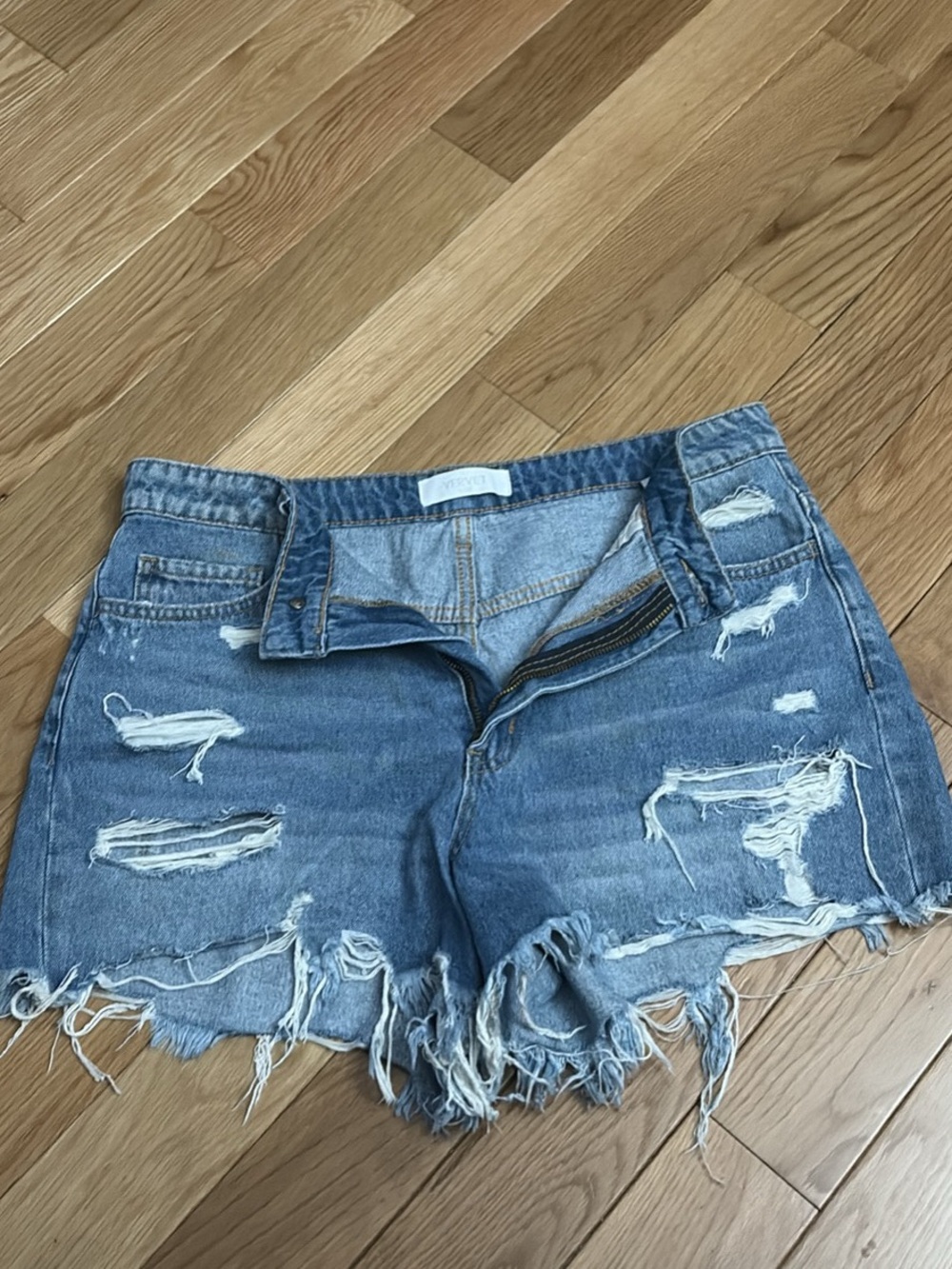 Vervet - Distressed Denim Women’s Shorts - Blue